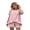 Pink, variant on LMLYSoH Women Plaid Set, Short Sleeve Ruffled Shirt with Elastic Waist Shorts Summer Outfit