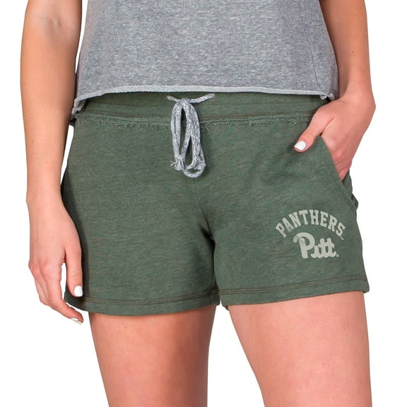 Women's-Concepts Sport  Green Pitt Panthers Mainstream French Terry Tri-Blend Shorts