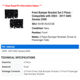 thumbnail image 2 of Front Bumper Bracket Set 2 Piece - Compatible with 2003 - 2017 GMC Savana 2500 2004 2005 2006 2007 2008 2009 2010 2011 2012 2013 2014 2015 2016, 2 of 2