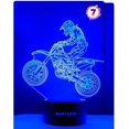 thumbnail image 1 of Regalos De Lámpara De Motocross 3D Para Dormitorio De Niños Y Niñas, Juguetes De Decoración De Bicicletas Todoterreno, Regalos De Cabecera Para Niños, Bebés, Luz Nocturna Que Cambia De 7 Col, 1 of 1