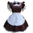 thumbnail image 1 of Robes d'Été pour Femmes Lingerie Costume de Servante Cosplay pour Femmes Couvre-Chef Tablier Faux Col Nœud Papillon Robe, 1 of 3