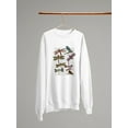 thumbnail image 3 of Dragonflies On Paper Sweatshirt Women -Fab Funky Designs, Female 3X-Large, 3 of 4
