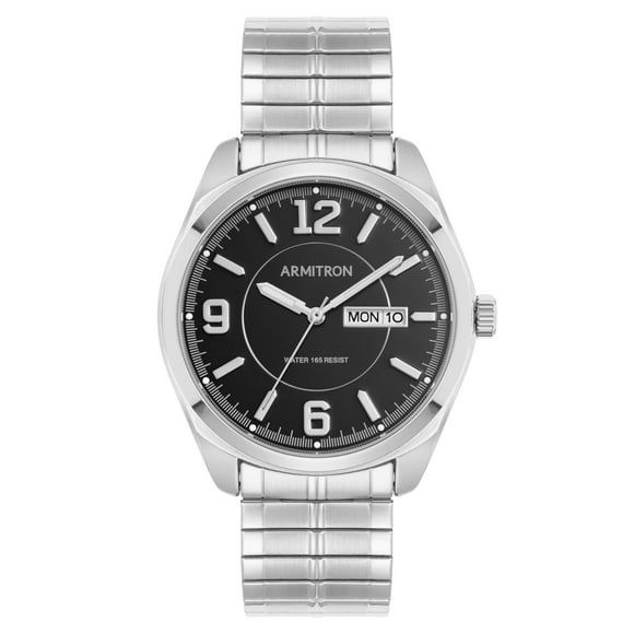 Reloj Armitron para hombre con banda de expansión y esfera de día/fecha 20/4591