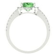 thumbnail image 4 of 2.27 ct Oval Cut Simulated Green Diamond with Simulated Diamond Halo Accents 18K White Gold Womens Engagement Ring, 4 of 5