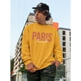 thumbnail image 2 of Paris France Nude Pink Lettering Sweatshirt Men -Image by Shutterstock, Male XX-Large, 2 of 4