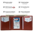 thumbnail image 4 of Alpine Swiss Men's Leon RFID Trifold Pocket Wallet – Genuine Leather Wallet for Men, Slim Design with ID Window & Multiple Card Slots, Classic RFID Safe Pocket Wallet in gift box, 4 of 7
