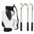 thumbnail image 1 of Mini soporte para bolígrafos de golf con bolígrafo para decoración de escritorio, regalo de golf para fanáticos de amigos golfistas, blanco y negro, 1 of 10