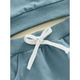 thumbnail image 6 of Toddler Boys Summer Outfits, Short Sleeve Hooded Tops + Elastic Waist Shorts Set, 6 of 7