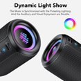 thumbnail image 4 of Portable Bluetooth Speaker with Lights, 5.4 Speaker, Powerful Crystal Clear Sound,All Day Playtime,15W Loud Stereo Sound, IPX7 Waterproof,TWS pairing for Travel/Outdoor/Home/Party,Gift Ideas, 4 of 4