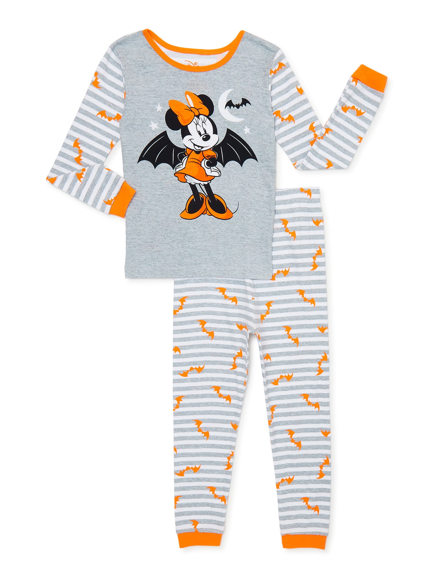 Disney Minnie Mouse Girls Long Sleeve Halloween Pajama Set, 2-Piece, Sizes 4-10