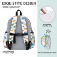 thumbnail image 5 of White Realistic Dinosaurs Pattern Cute School Backpack with Padded Back and Adjustable Shoulder Straps 13.4"x11"x4.7", 5 of 5