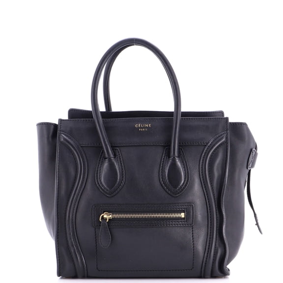 Pre-Owned Luggage Bag Smooth Leather Micro By Rebag
