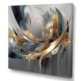 thumbnail image 2 of Designart "Infinity Lines and Abstract Shapes I" Abstract Wall Art - Modern Grey Abstract Shapes Bedroom Canvas Wall Art, 2 of 6