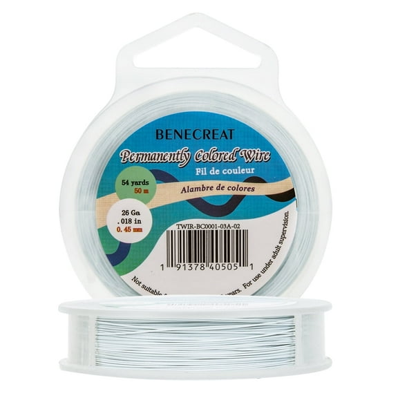 BENECREAT 165Feet 0.5mm 7-Strand White Bead String Wire Stainless Steel tarnish resistant Wire for Necklace Bracelet Beading Craft Work