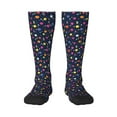 thumbnail image 2 of Picia Women Crew Soft Moisture-wicking Socks Colored Balloons Pattern Design Cotton Socks, One Size fit All, 2 of 9