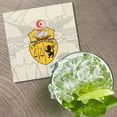thumbnail image 2 of Tunisia Coat Of Arms 4'' X 4'' Square Wooden Coaster, 2 of 3