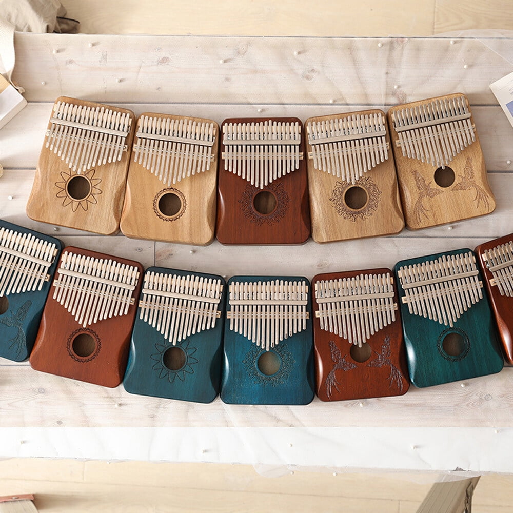 PEPISKY 17 Keys Kalimba African Thumb Finger Piano Wood Kalimba Portable Musical Instrument