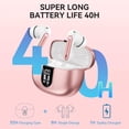 thumbnail image 2 of MoBadeety Auriculares Inalámbricos, Auriculares Bluetooth 5.3, 40 Horas de Tiempo de Reproducción Estéreo de Graves Profundos, Pantalla de Alimentación LED, Auriculares con Cancelación de Ruido de Lla, 2 of 5