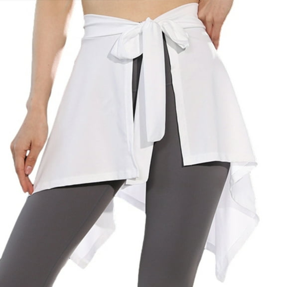 Aellinatey Women Yoga Self Tie Cover Up Skirt Athletic Hip Scarf Asymmetrical Wrap Skirts