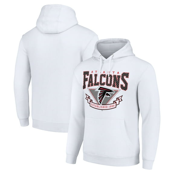 Men's Starter White Atlanta Falcons -80s Inspired Pullover Hoodie