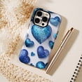 thumbnail image 6 of Sparkling Blue Glitter Heart Phone Case for Women Men, Valentine's Day Gift Compatible with iPhone 11/12/13/14/15/16 (Pro Max/Plus), 6 of 9