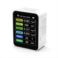 thumbnail image 1 of Monitor Inteligente de Calidad del Aire WiFi Medidor de CO2 TVOC HCHO PM2.5 Probador Sensor Digital de CO2 Detector de Gas Formaldehído Tuya APP A, 1 of 5