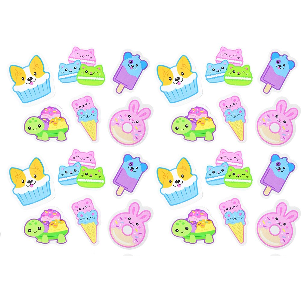24 Large Scented Animal Foods Erasers Novelty and Functional Adorable
