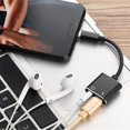 thumbnail image 2 of Tholdsy USB C Audio Splitter C a Jack 3,5mm tipo C Cable adaptador auriculares Cable auricular 3,5mm adaptador convertidor para Teléfono y Comunicación Negro, 2 of 6