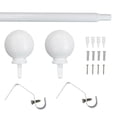 thumbnail image 4 of Mainstays 1/2” White Ball Adjustable Curtain Rod, 28”-48”, 4 of 4