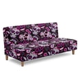 thumbnail image 3 of SCRAWLGOD Skull Flower Print Sofa Cover Without Armrest Heavy Duty Anti Wrinkle Futon Slipcover Washable Sofa Slipcover Leakproof Couch Cover 3 Seater for Living Room, 3 of 9