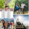 thumbnail image 5 of Durable Lightweight Stainless Steel Sports Water Bottle with Carabiner, Portable Reusable Hydration Container for Cycling, Hiking, Gym, and Outdoor Activities, Silver,400ML, 5 of 5