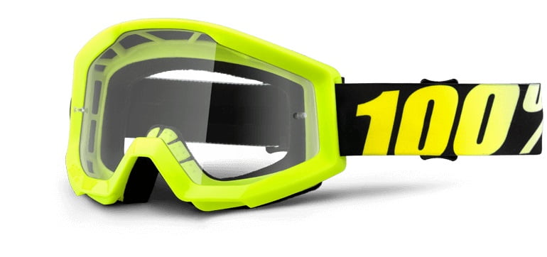 2601-1983 100% Strata Goggles Neon Yellow, Clear Lens 2601-1983 100% Strata Goggles Neon Yellow, Clear Lens