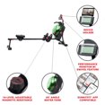 thumbnail image 4 of Sunny Health & Fitness Elite Water Rowing Machine with High Resistance Vertical Tank, Exclusive Bluetooth SunnyFit App, 4 of 9