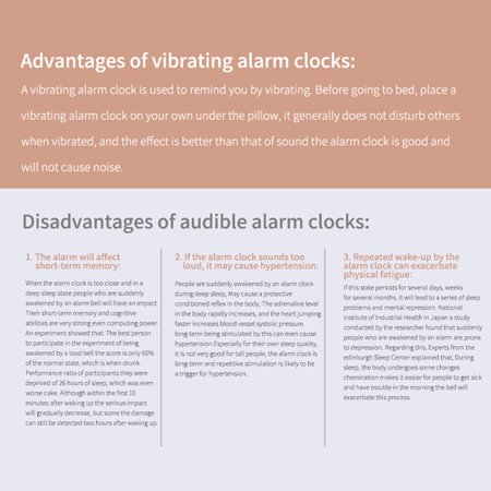 Silent Vibration Alarm Clock for Deep Sleepers LED Digital Bed Shaker Portable Travel Clock for photo Silent Vibration Alarm Clock for Deep Sleepers LED Digital Bed Shaker Portable Travel Clock for
