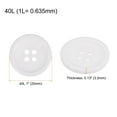 thumbnail image 2 of Uxcell 100Pcs 40L Sewing Buttons 1"(25mm) Resin Round Flat 4-Hole Craft Buttons for Sewing Clothing and DIY, White, 2 of 4