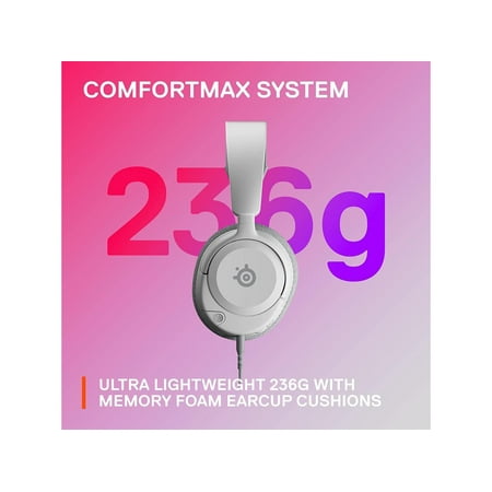 SteelSeries Arctis Nova 1 Wired Gaming Headset for PC with 3.5mm Jack — White