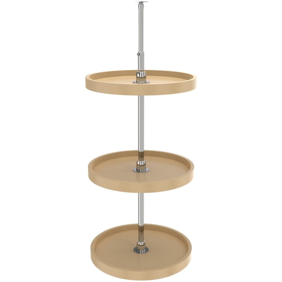 Rev-A-Shelf 6073-18-15-536 Classic 3 Tier 18" Full Circle Lazy Susan - Almond