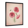 thumbnail image 2 of Designart 'Poppy Retro Flowers' Vintage Framed Art Print, 2 of 4