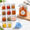 12 Pack, variant on 12 Pack 4oz Clear Square Glass Spice Jars with Airtight Hinged Lids