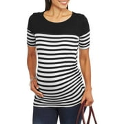 Maternity Elbow Sleeve Striped Top