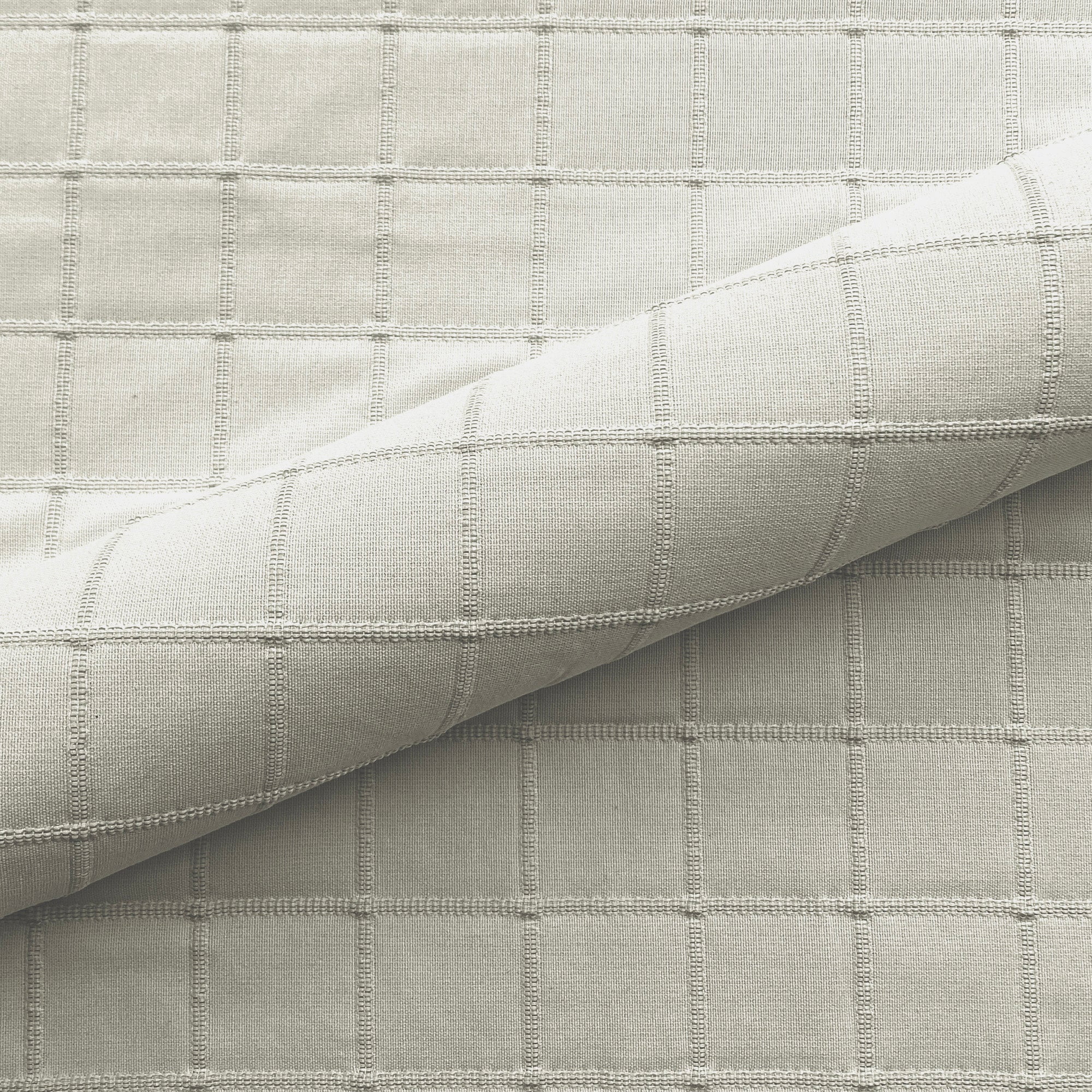 Ivory Farmhouse Quilted Cotton Upholstery Fabric 54' by the Yard