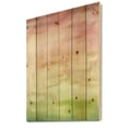 thumbnail image 2 of Designart 'Abstract Sunset With Pink Green and Beige' Modern Print on Natural Pine Wood, 2 of 5