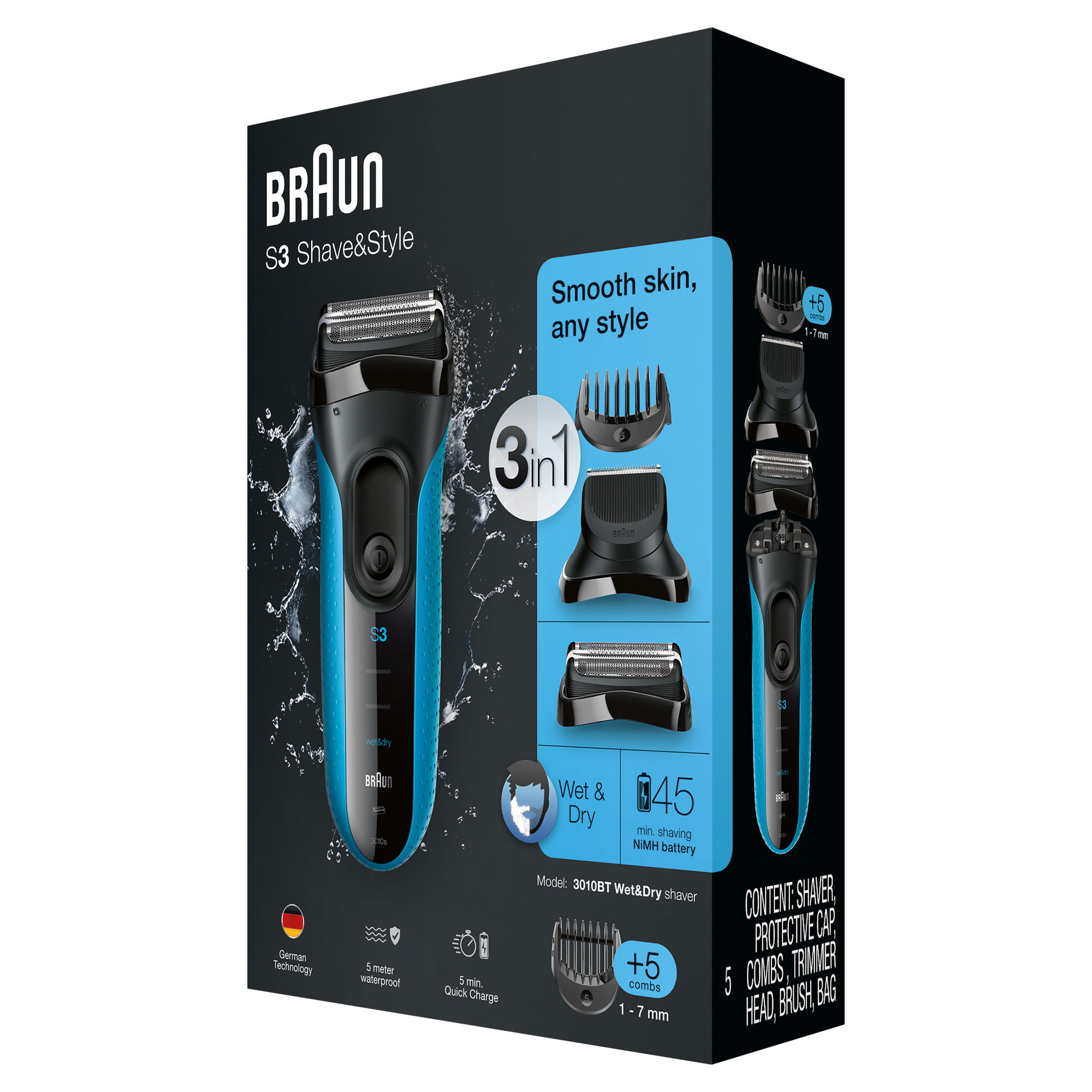 braun series 3 shave & style 3000bt