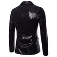 thumbnail image 2 of Gupgi Men Long Sleeve Blazer Suit, Shiny Jacket Coat, One Button Tuxedo, 2 of 2