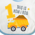 thumbnail image 4 of Inktastic Dump Truck 1st Birthday Boys or Girls Baby Bib, 4 of 4