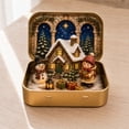 thumbnail image 6 of Mini Nativity Set in a Tin Box - Handcrafted Pocket Size Christmas Diorama Scene Gift Tin - Miniature Holiday Figures, Christmas Decoration Indoor for Home Gifts Decor Design C, 6 of 8