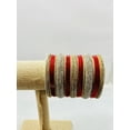 thumbnail image 3 of Silver & Dark Red Color Bangles, 3 of 4