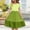 Army Green, variant on JUSLIO Dresses for Girls Color Block Dresses Cute Crew Neck Flutter Casual Dress Size 5 Y