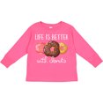 thumbnail image 3 of Inktastic Life is Better with Donuts Boys or Girls Long Sleeve Toddler T-Shirt, 3 of 5