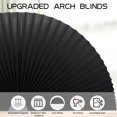 thumbnail image 4 of Arch Window Shades No Tools Light Filtering Fabric Shade Stick on Half Circle Round Pleated Blinds Arched Window Covering for Bedroom Kitchen Bathroom, 4 of 6